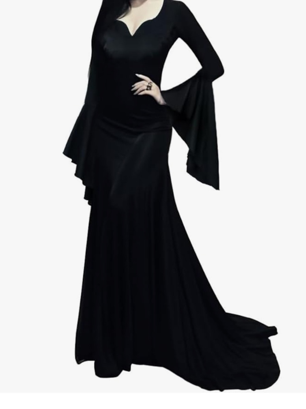 Morticia Style Black Gown
